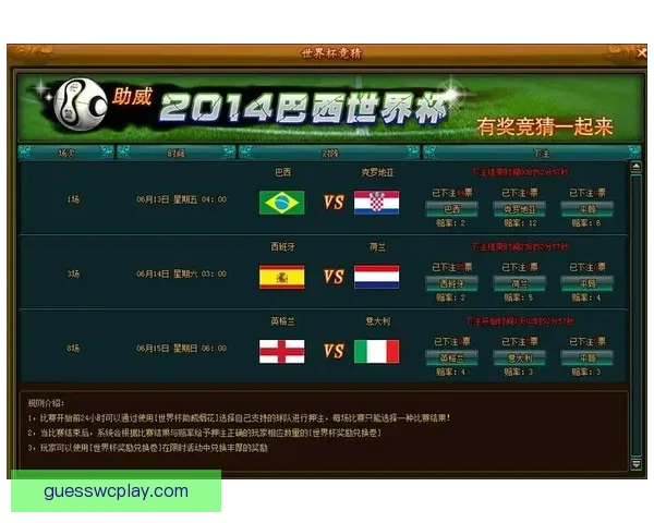 世界杯赛事竞猜推荐 精准预测助你赢得大奖